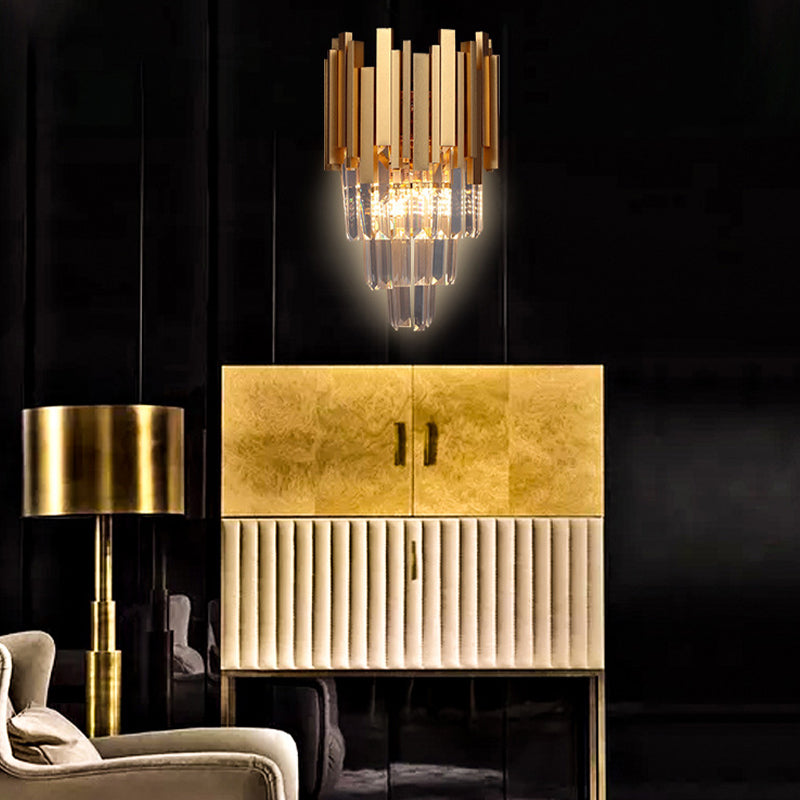 Kristallgeometrische Schatten Wandleuchte moderne Wandhalterung Leuchte in Messing