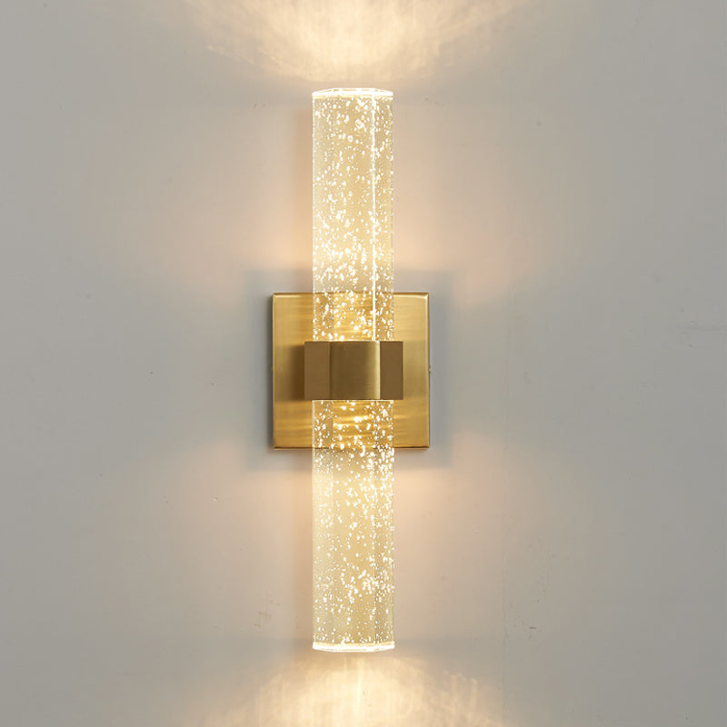 Lineare 2 Leichter Wandleuchten moderner Kristallwandmontageleuchte in Gold
