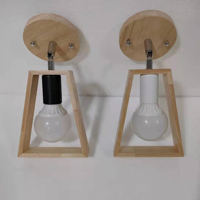 Einstellbare 1 leichte geometrische Wandbeleuchtung mit Holzwandleuchte moderne Holzwandleuchte