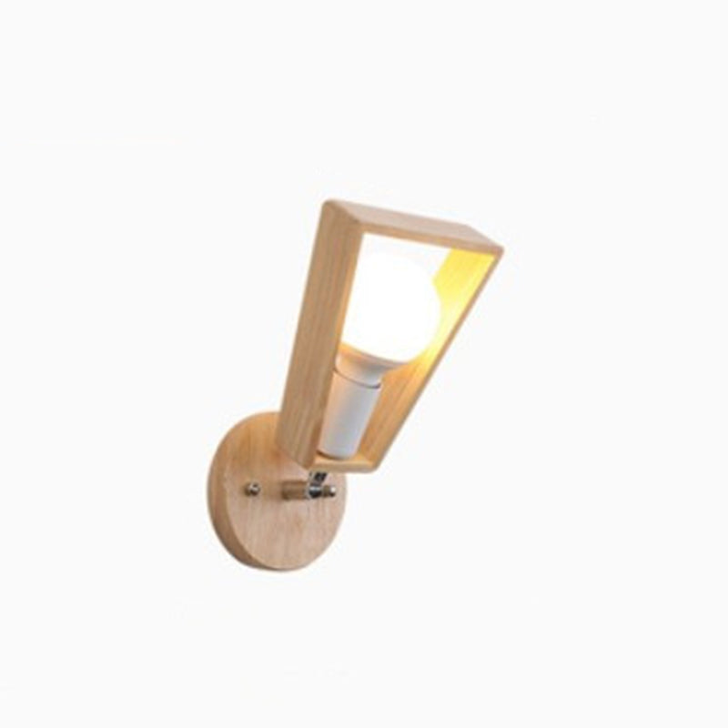 Einstellbare 1 leichte geometrische Wandbeleuchtung mit Holzwandleuchte moderne Holzwandleuchte