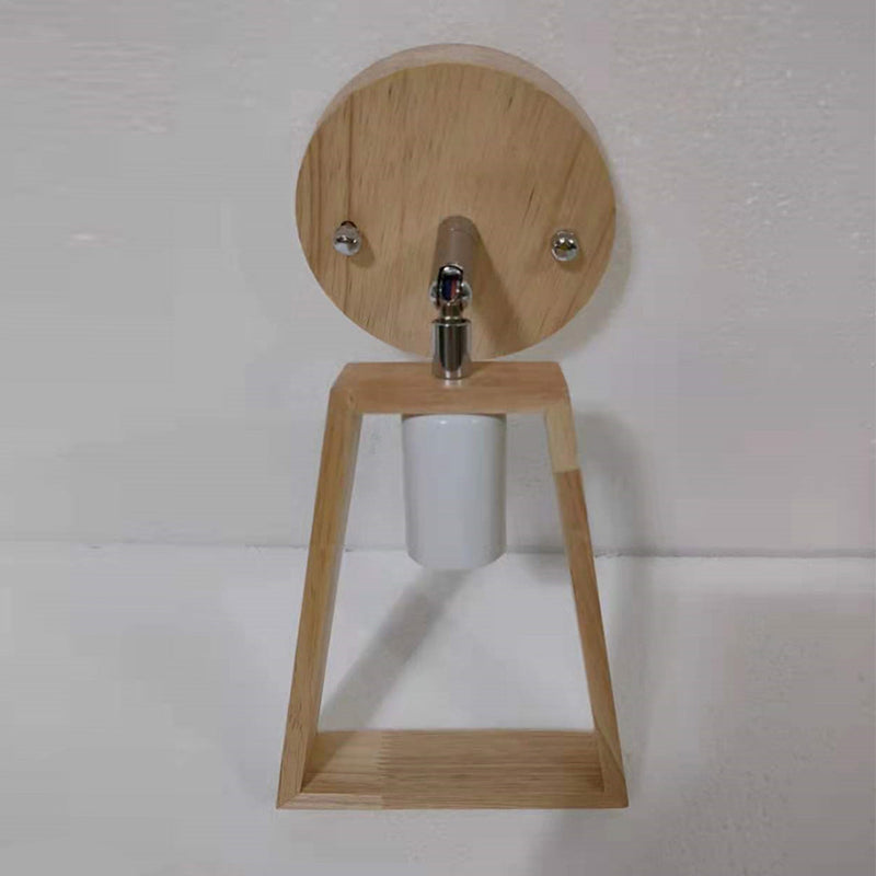 Einstellbare 1 leichte geometrische Wandbeleuchtung mit Holzwandleuchte moderne Holzwandleuchte