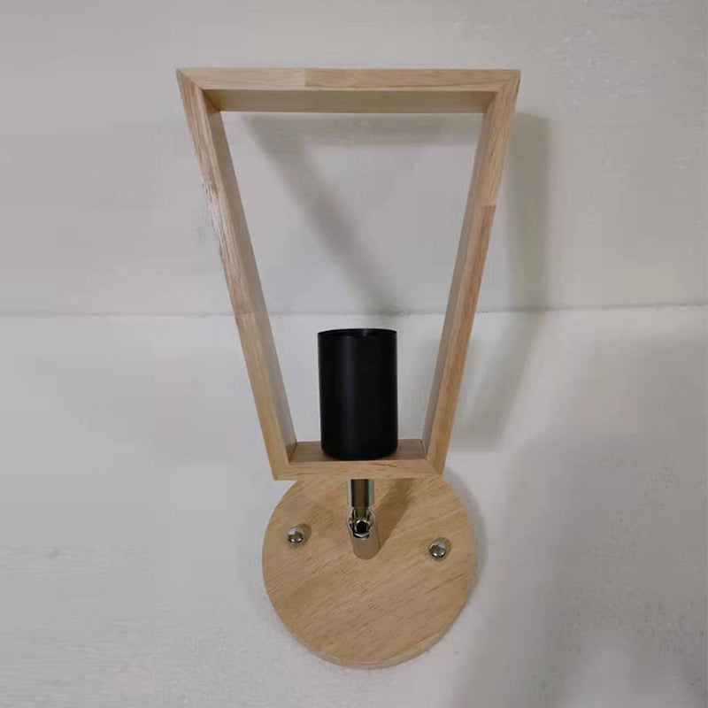 Einstellbare 1 leichte geometrische Wandbeleuchtung mit Holzwandleuchte moderne Holzwandleuchte