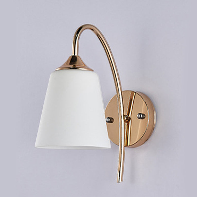 Glasgeometrische Wandbeleuchtung mit modernen Stil 1 Lichtwandmontiertes Leuchten in Gold