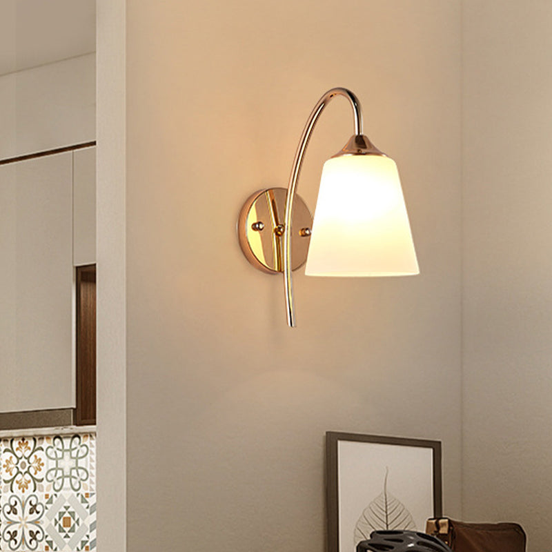 Glasgeometrische Wandbeleuchtung mit modernen Stil 1 Lichtwandmontiertes Leuchten in Gold