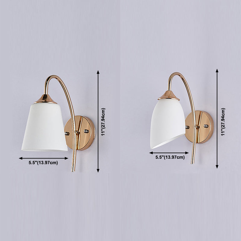 Glasgeometrische Wandbeleuchtung mit modernen Stil 1 Lichtwandmontiertes Leuchten in Gold