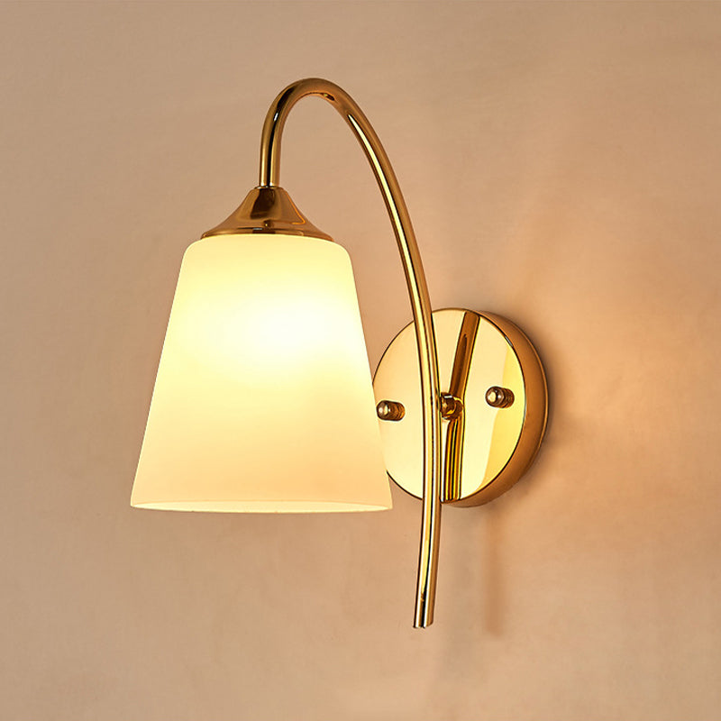 Glasgeometrische Wandbeleuchtung mit modernen Stil 1 Lichtwandmontiertes Leuchten in Gold