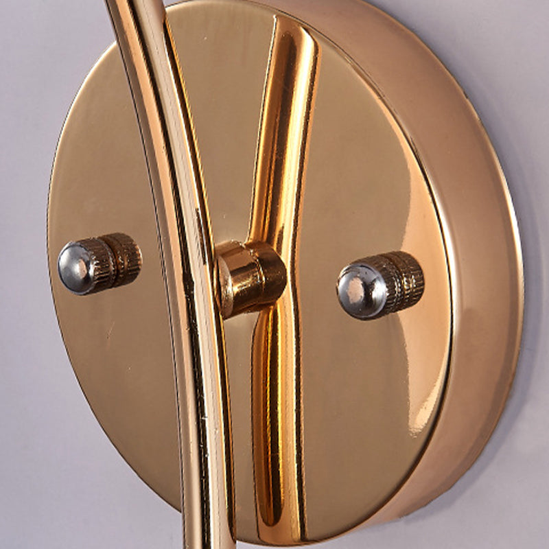 Glasgeometrische Wandbeleuchtung mit modernen Stil 1 Lichtwandmontiertes Leuchten in Gold