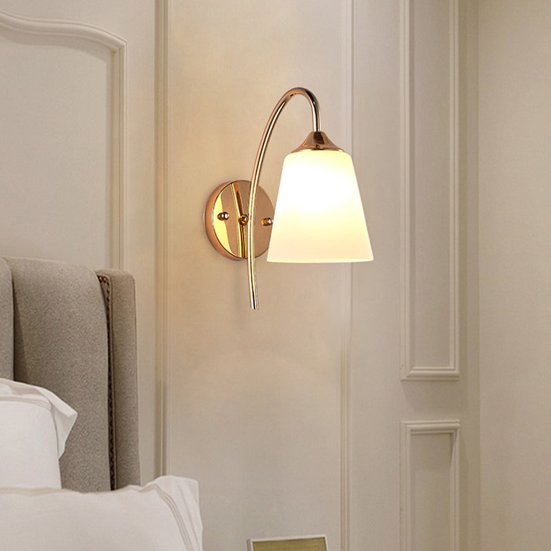 Glasgeometrische Wandbeleuchtung mit modernen Stil 1 Lichtwandmontiertes Leuchten in Gold