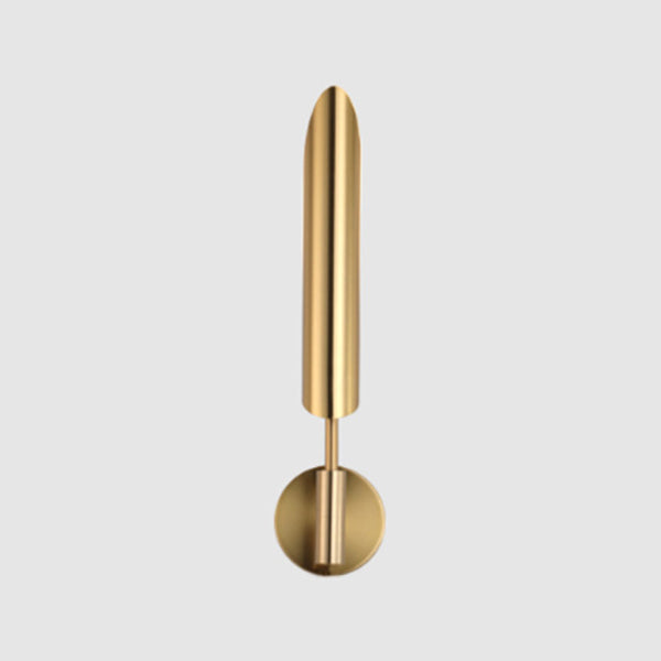 Linear Shade Wall Sconce Modern Style Metal Wall Mount Light Fixture in Gold