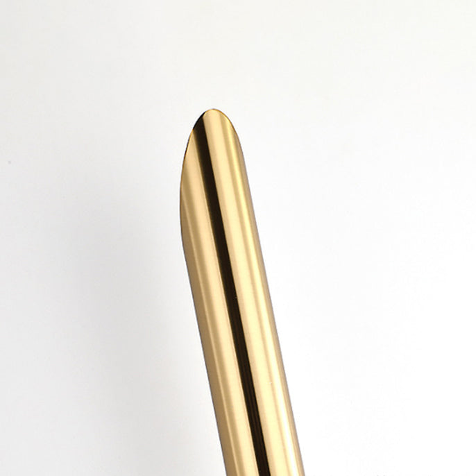 Linear Shade Wall Sconce Modern Style Metal Wall Mount Light Fixture in Gold