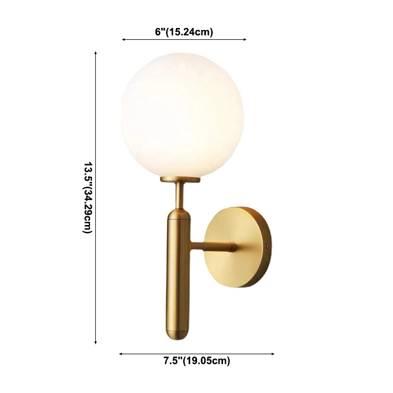 Glas Globus Wandbeleuchtung Merkmale moderner Stil 1 Lichtwandmontiertes Leuchten in Gold