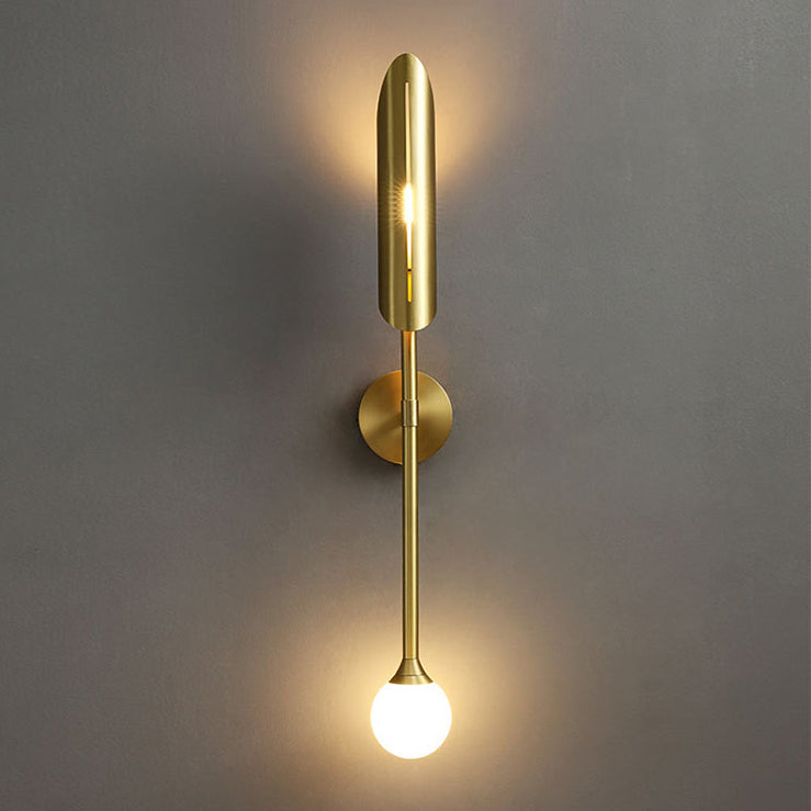 Metall Geometrische Wandbeleuchtung Merkmale moderner Stil 2 Leuchten Wandmontierte Leuchte in Gold
