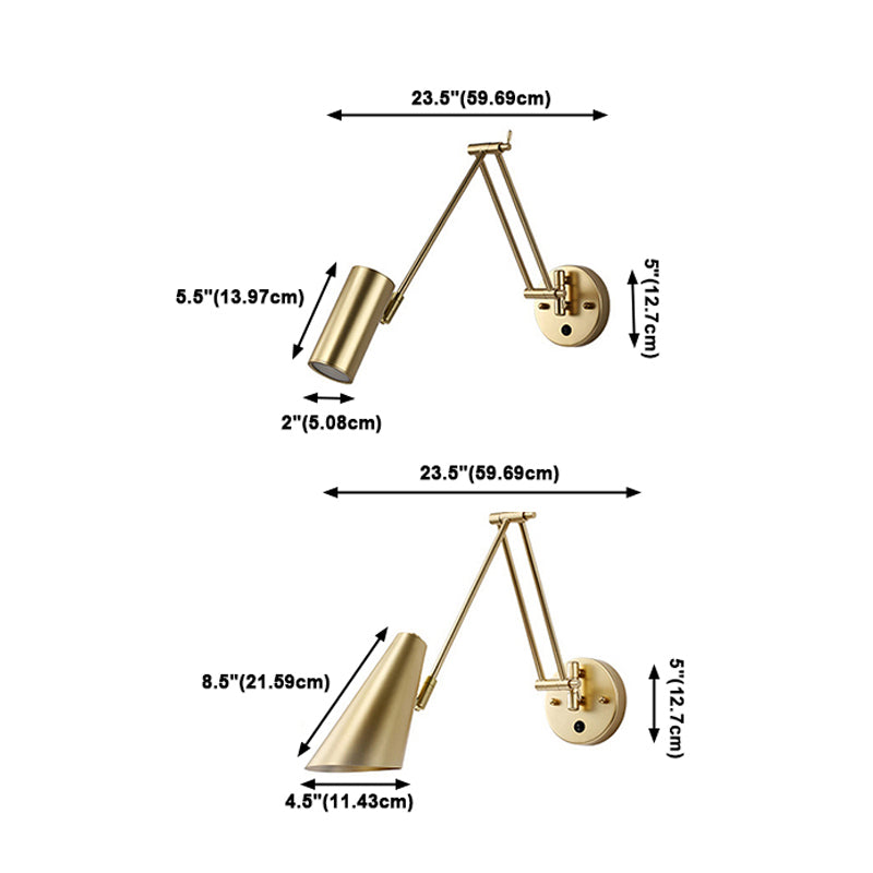 Einstellbare 1 leichte geometrische Wandbeleuchtung mit Metallwandleuchten im modernen Stil