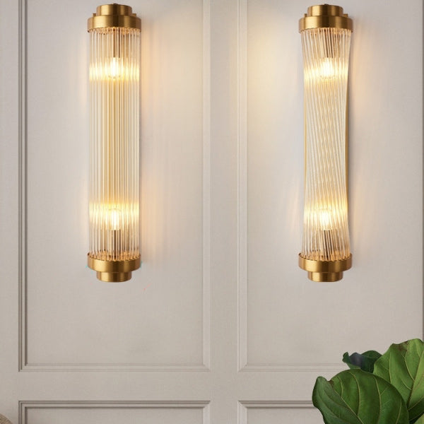 Crystal Geometric Shade 2-Lights Wall Sconce Modern Style Wall Mount Light Fixture