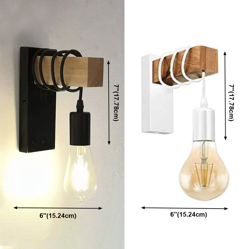 Holzwandbeleuchtung Vorrichtungen zeitgenössischer Stil 1 Lichtwandmontierte Leuchte