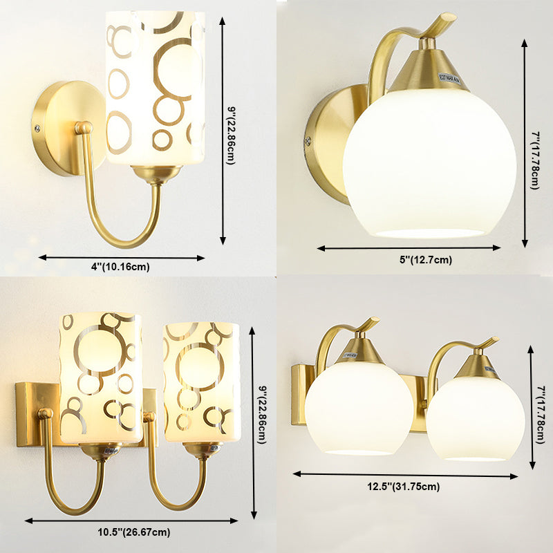 Geometrische mit Glas montierte Lampen zeitgenössischer Multi -Licht -Wandleuchte Leuchte