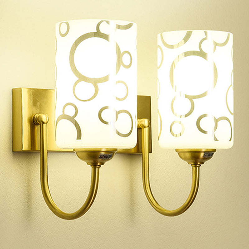 Geometrische mit Glas montierte Lampen zeitgenössischer Multi -Licht -Wandleuchte Leuchte