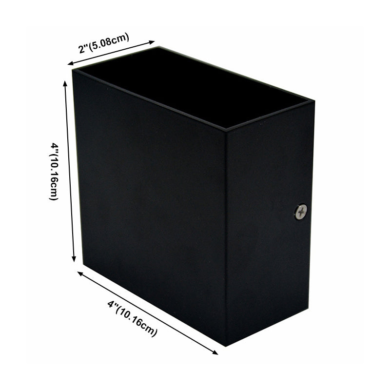 Metall quadratische Wandlampen zeitgenössische 1 leichte LED -Wandleuchte Leuchte
