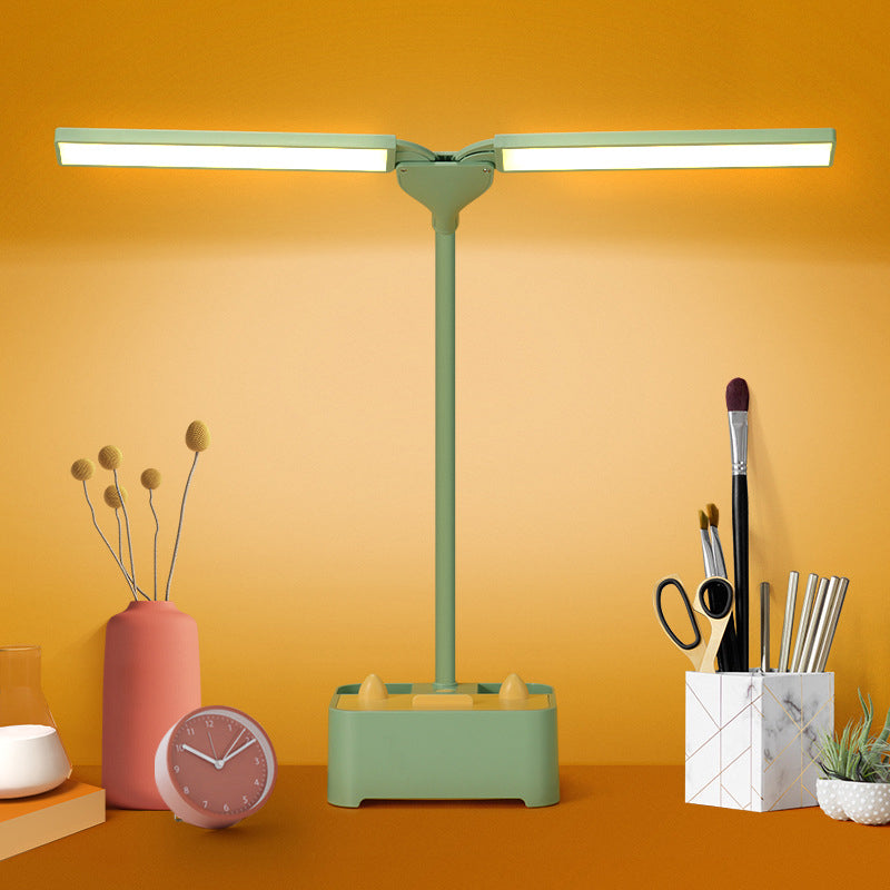 Lampade da comodino rettangolo Modern Plastica a 2 lampade da tavolo da notte leggera