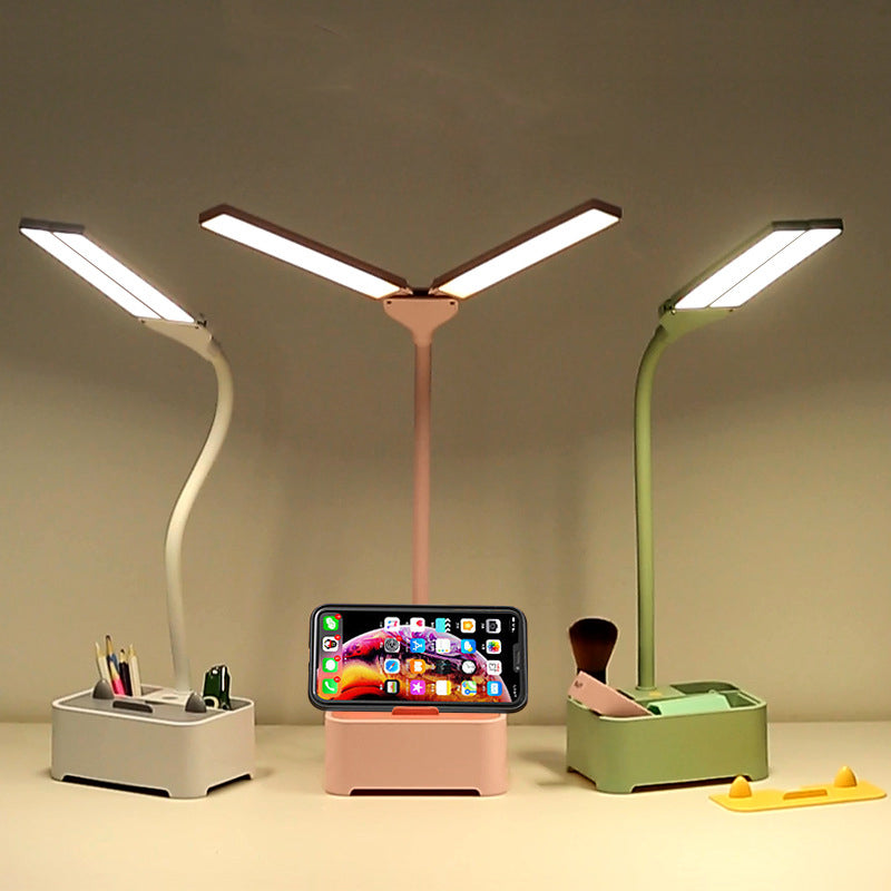 Lampade da comodino rettangolo Modern Plastica a 2 lampade da tavolo da notte leggera