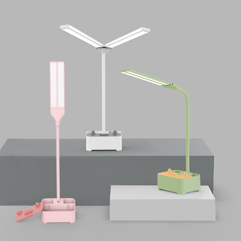 Lampade da comodino rettangolo Modern Plastica a 2 lampade da tavolo da notte leggera