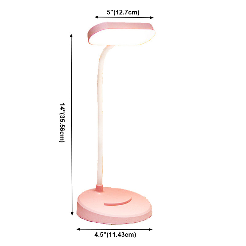 Modern Oval Nightstand Lamps Plastic 1 Light Led Night Table Lamps