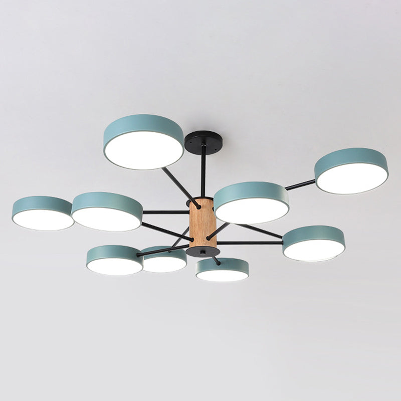Moderne stijl cilinder kroonluchter verlichtingsarmaturen multi -lights metalen hangende lampen
