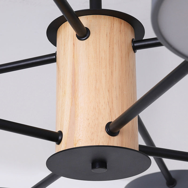 Moderne stijl cilinder kroonluchter verlichtingsarmaturen multi -lights metalen hangende lampen