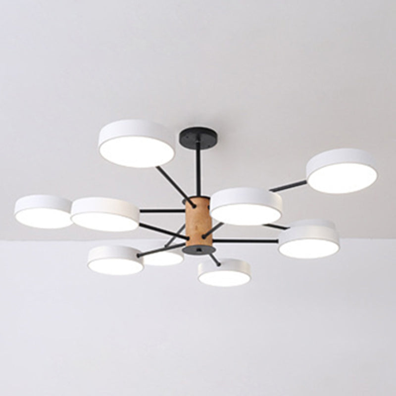 Moderne stijl cilinder kroonluchter verlichtingsarmaturen multi -lights metalen hangende lampen