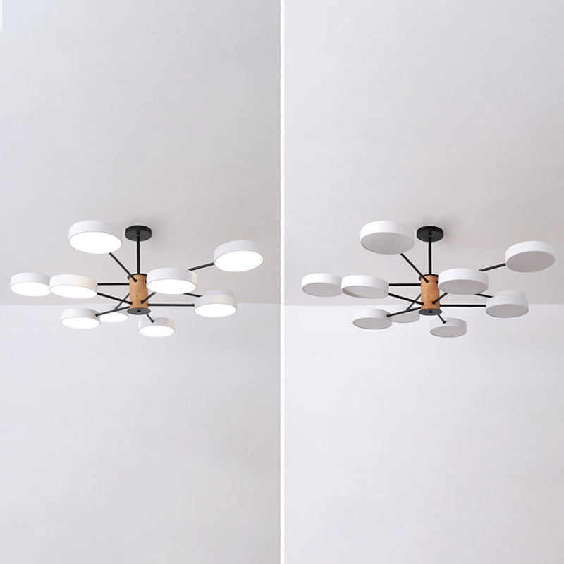 Moderne stijl cilinder kroonluchter verlichtingsarmaturen multi -lights metalen hangende lampen