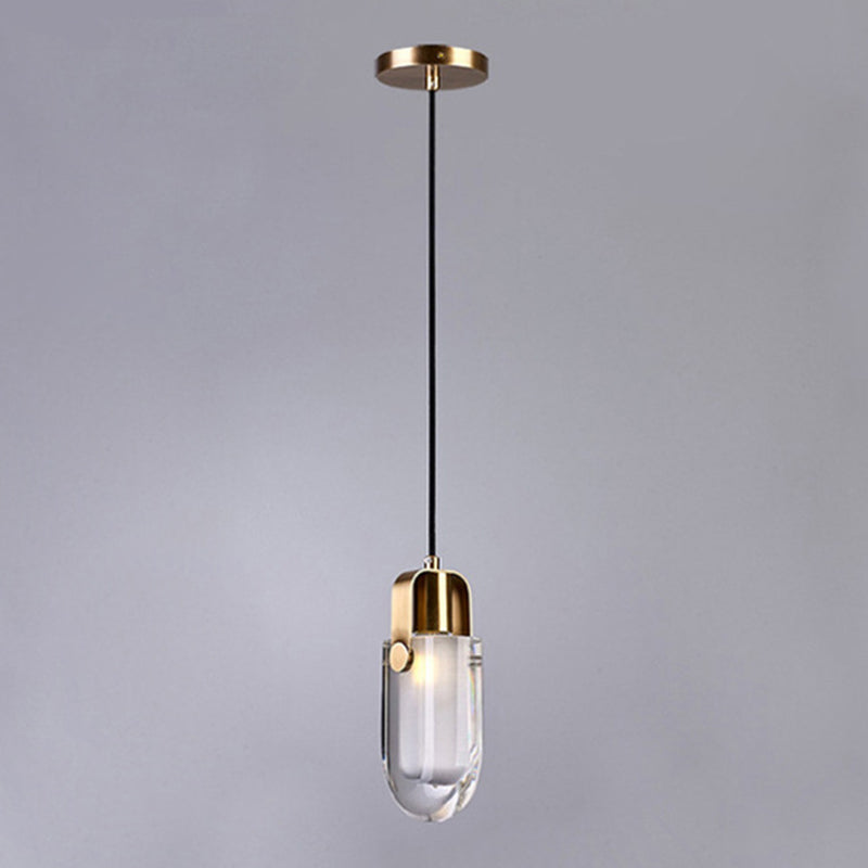Unique Shade Hanging Lighting Postmodern Style Crystal 1 Lights Pendant Lamp For Living Room