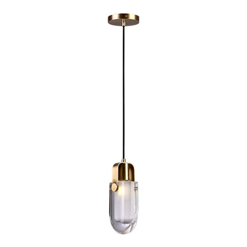 Unique Shade Hanging Lighting Postmodern Style Crystal 1 Lights Pendant Lamp For Living Room