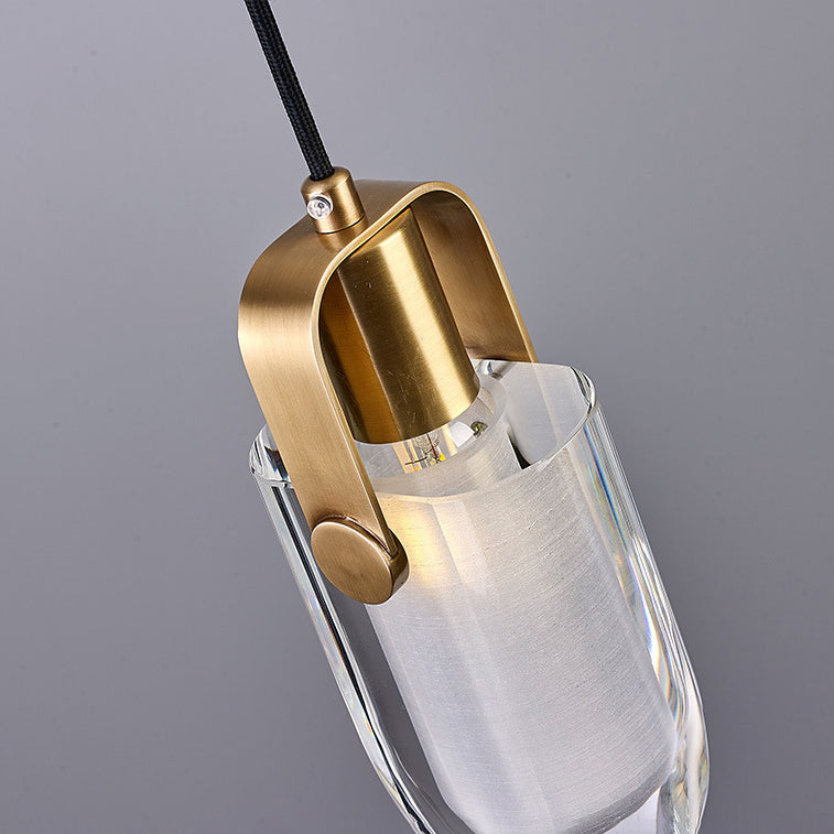 Unique Shade Hanging Lighting Postmodern Style Crystal 1 Lights Pendant Lamp For Living Room