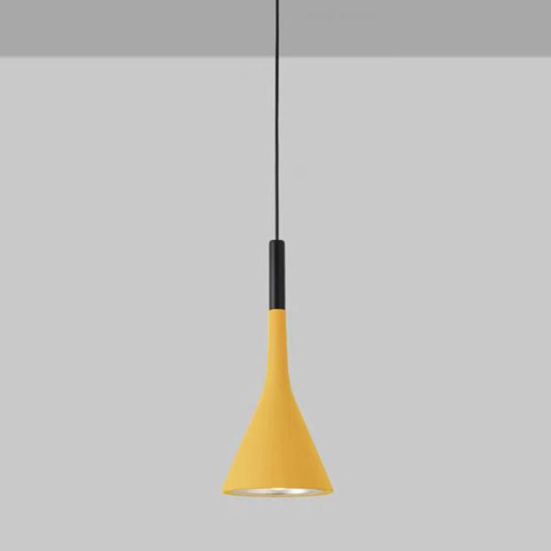 Aluminium Tapered Pendant Light in Modern Creative Style Wrought Iron Hanging Lamp for Bedroom