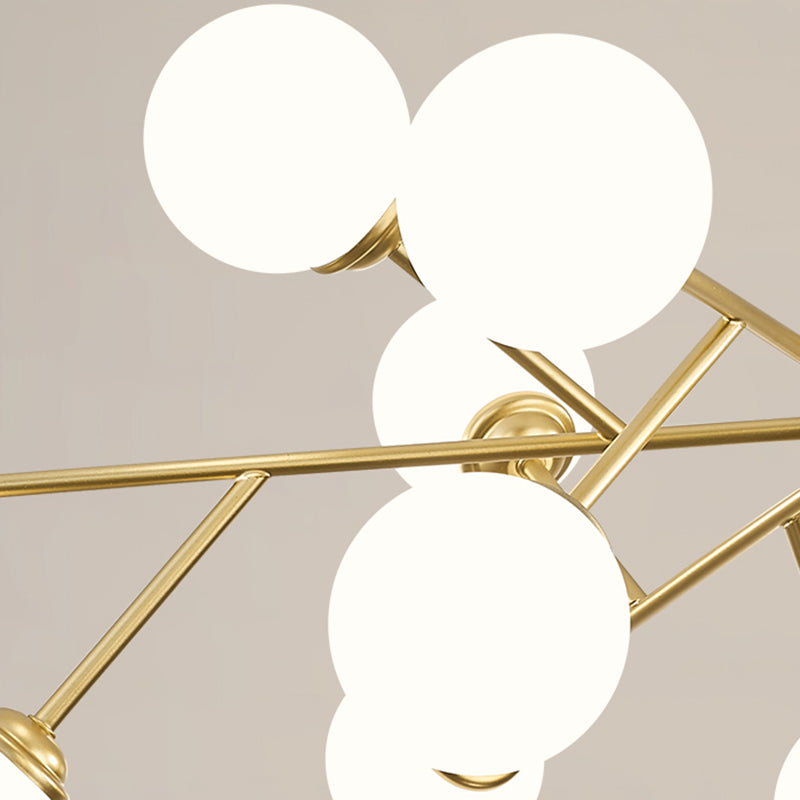 Gouden eenvoud Suspensie hanglamp metalen kroonluchter lamp voor woonkamer