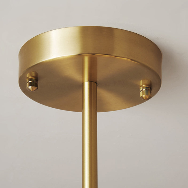 Goud moderne stijl kroonluchter licht wit glas bol tint hangende lamp voor woonkamer