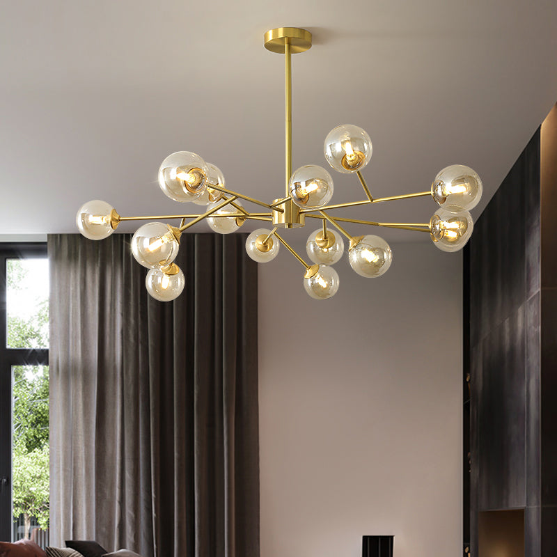 Globe Metal kroonluchter lichtglasschaduw moderne suspensie hanglamp