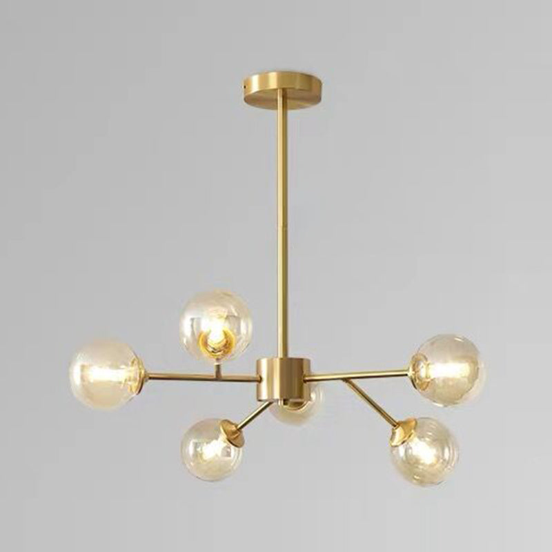 Globe Metal kroonluchter lichtglasschaduw moderne suspensie hanglamp
