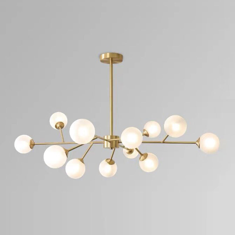 Globe Metal kroonluchter lichtglasschaduw moderne suspensie hanglamp