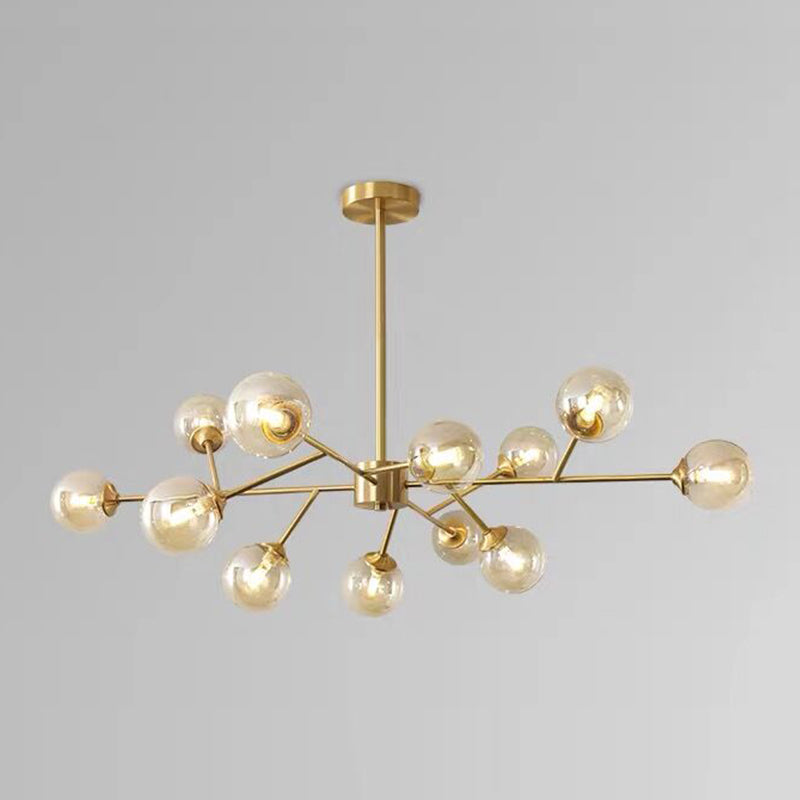 Globe Metal kroonluchter lichtglasschaduw moderne suspensie hanglamp