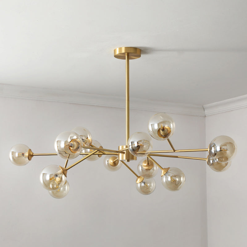 Globe Metal kroonluchter lichtglasschaduw moderne suspensie hanglamp
