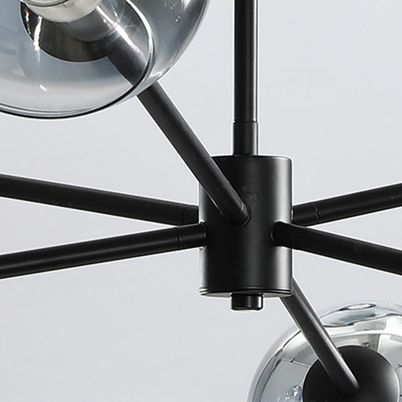 Black MODERN MODERNITURA MODERNO LUMINAMENTO FUMATO FUMA GRIGHTE 6 FIGLI DI LUCCHINI