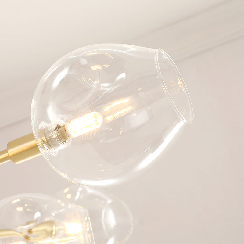 Luce lampadario in stile moderno oro Light Sputnik Design Glass Light per camera da letto