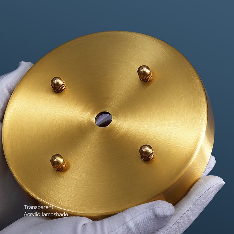 Gouden sputnik kroonluchter eenvoud helder glazen schaduwverlichting voor slaapkamer