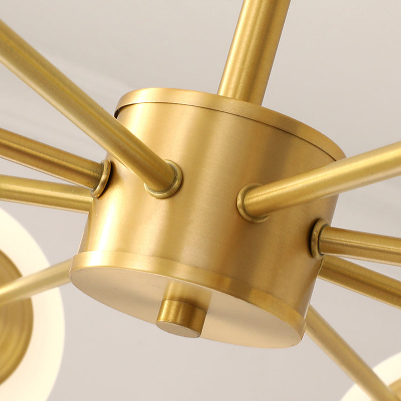 Globe Glass Modernistische kroonluchter Gold Sputnik hanglamp voor woonkamer