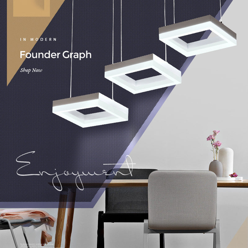 Modern Simplistic Hanging Lamp 3 Light LED Pendant Light for Living Room Dining Room