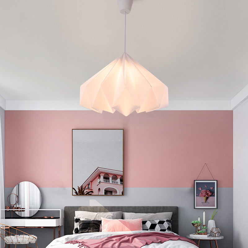 Simplicité Style moderne Hanging Light Geometry Shade Lighting White Lighting For Bedroom