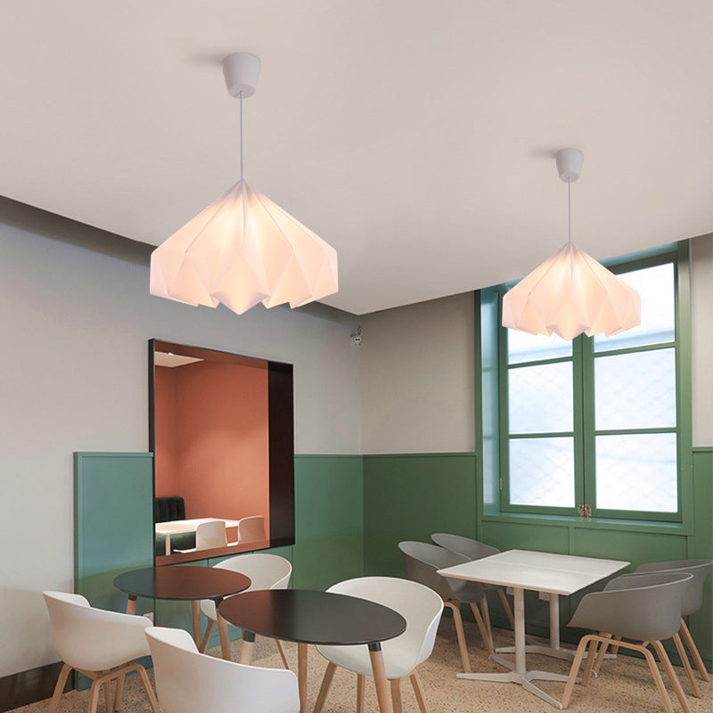 Simplicité Style moderne Hanging Light Geometry Shade Lighting White Lighting For Bedroom