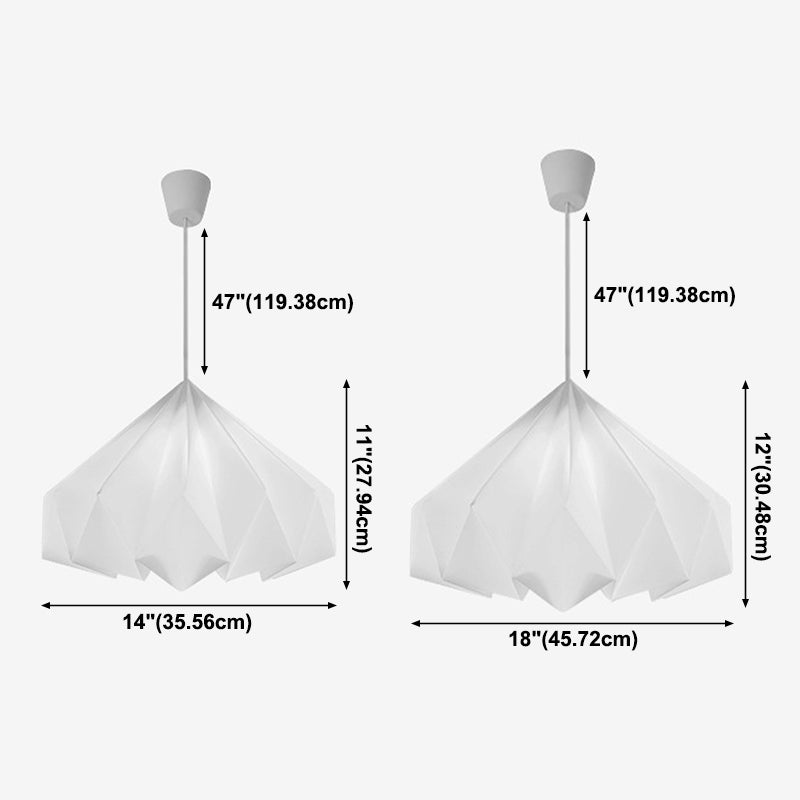 Simplicité Style moderne Hanging Light Geometry Shade Lighting White Lighting For Bedroom