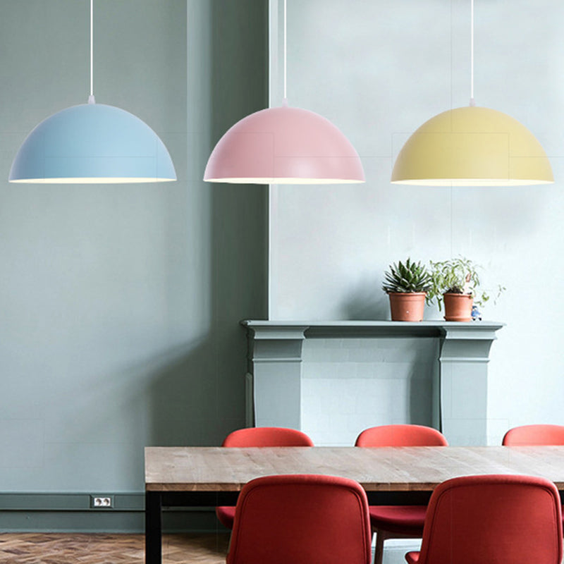 Lampada a ciondolo Macron a 1 luce Style moderna Light Appeding Light con tonalità metallica